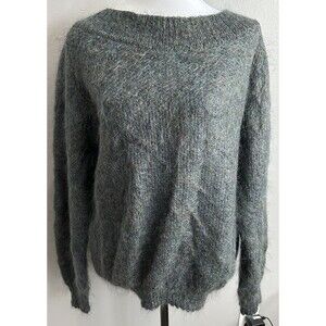 Paul Et Duffier Teal Wool Mohair Sweater Women Small Oversized Grunge Italy EUC